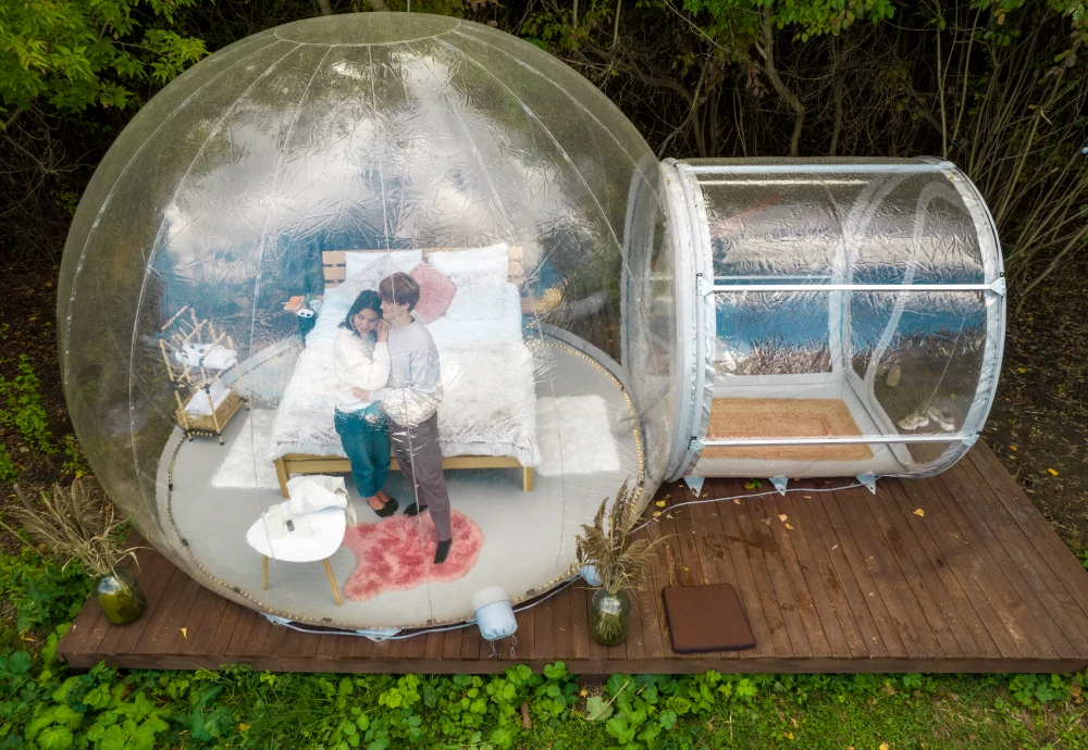 clear inflatable bubble tent